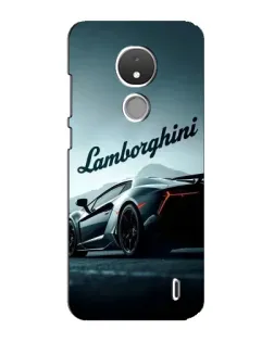 Чехол для Nokia C21 с картинкой «Классическая надпись Lamborghini»