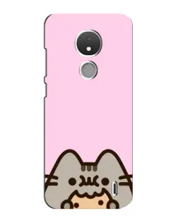Чехол для Nokia C21 с картинкой «Pusheen и печенье» Чехол для Nokia C21 с картинкой «Pusheen и печенье»