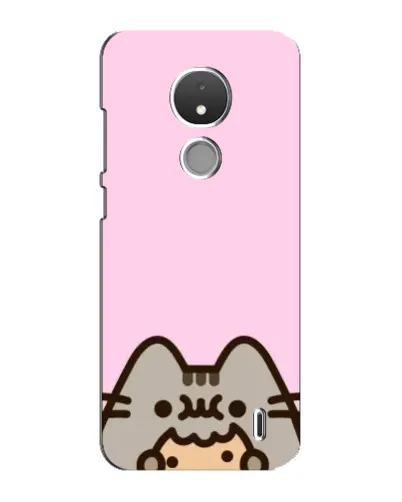 Чехол для Nokia C21 с картинкой «Pusheen и печенье»