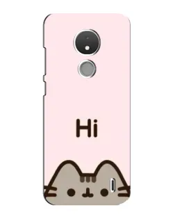Чехол для Nokia C21 с картинкой «Пушин говорит Hi» Чехол для Nokia C21 с картинкой «Пушин говорит Hi»