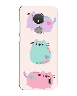 Чехол для Nokia C21 с картинкой «Pusheen трио» Чехол для Nokia C21 с картинкой «Pusheen трио»