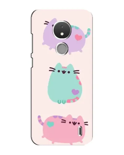 Чехол для Nokia C21 с картинкой «Pusheen трио»