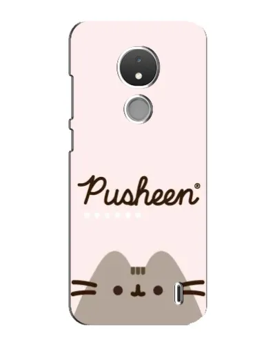 Чехол для Nokia C21 с картинкой «Pusheen логотип»