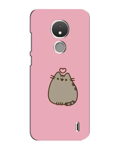Чехол для Nokia C21 с картинкой «Pusheen сердце»