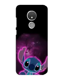 Чехол для Nokia C21 с картинкой «Неоновый Stitch»