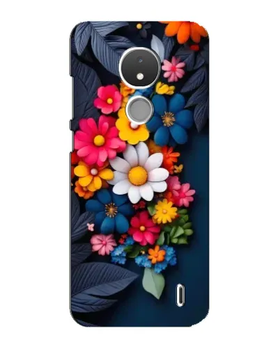 Чехол для Nokia C21 с картинкой «Цветочная феерия»