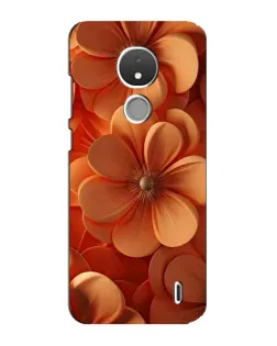 Чехол для Nokia C21 с картинкой «Оранжевый макро цветок»