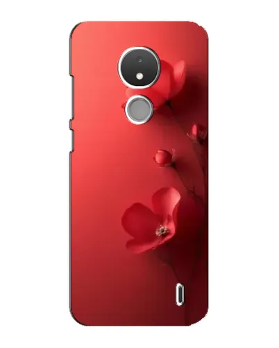 Чехол для Nokia C21 с картинкой «Маковые соцветия»