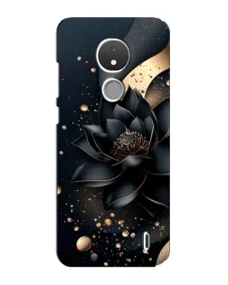Чехол для Nokia C21 с картинкой «Черный лотос»