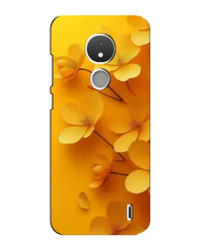 Чехол для Nokia C21 с картинкой «Золотые лепестки»
