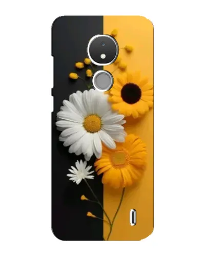 Чехол для Nokia C21 с картинкой «Подсолнух и ромашка»