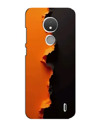 Чохол для Nokia C21 з картинкою «Помаранчевий розлом» Чохол для Nokia C21 з картинкою «Помаранчевий розлом»