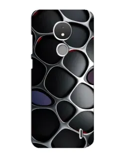Чохол для Nokia C21 з картинкою «Об'ємна темна решітка»