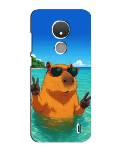 Чехол для Nokia C21 с картинкой «Морская капибара»