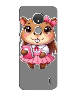 Чехол для Nokia C21 с картинкой «Девочка капибара»