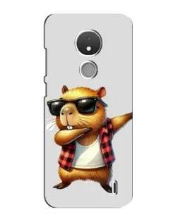 Чехол для Nokia C21 с картинкой «Капибара рэпер даб»