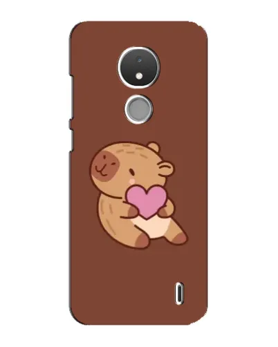 Чехол для Nokia C21 с картинкой «Капибара с сердцем»