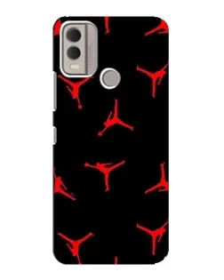 Чохол для Nokia C22 з картинкою «Jordan Red Pattern»