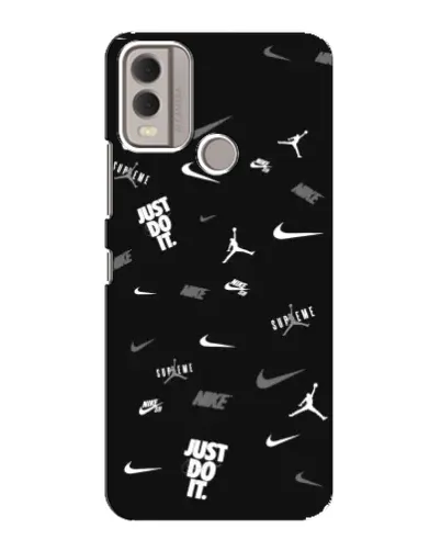 Чохол для Nokia C22 з картинкою «Nike Black Pattern» Чохол для Nokia C22 з картинкою «Nike Black Pattern»
