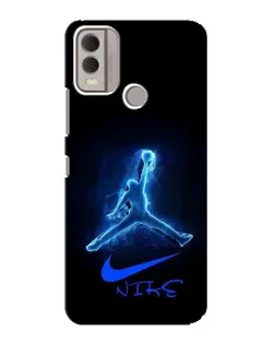 Чохол для Nokia C22 з картинкою «Jordan Neon Blue»