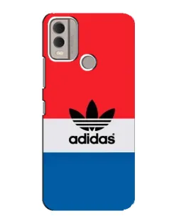 Чехол для Nokia C22 с картинкой «Ретро блоки Adidas»