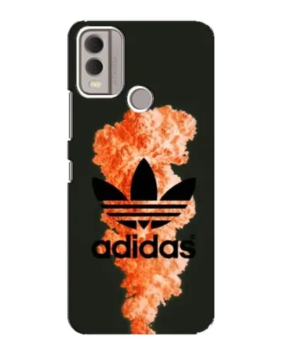 Чехол для Nokia C22 с картинкой «Оранжевый дым Adidas»