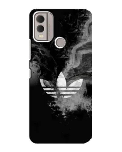 Чехол для Nokia C22 с картинкой «Абстрактный дым Adidas»