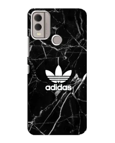 Чехол для Nokia C22 с картинкой «Белый мрамор Adidas»