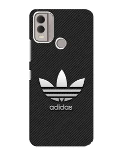 Чехол для Nokia C22 с картинкой «Adidas Карбоновая текстура»
