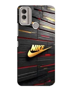 Чохол для Nokia C22 з картинкою «Золотий Nike на металі»