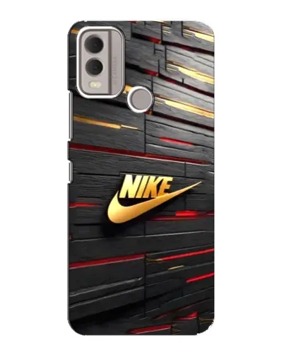 Чохол для Nokia C22 з картинкою «Золотий Nike на металі»