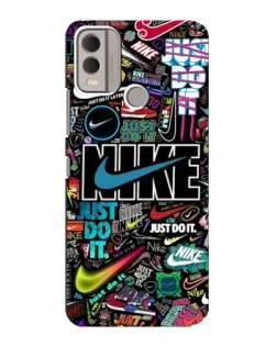 Чохол для Nokia C22 з картинкою «Яскравий колаж Nike»