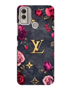 Чохол для Nokia C22 з картинкою «Квітковий Louis Vuitton»