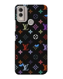 Чохол для Nokia C22 з картинкою «Кольорова монограма LV»