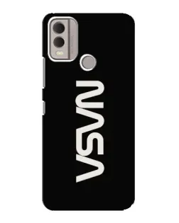 Чохол для Nokia C22 з картинкою «NASA — вертикальний логотип»