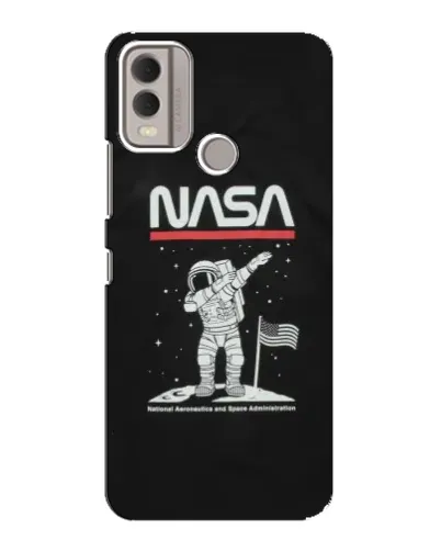 Чохол для Nokia C22 з картинкою «NASA — крокуємо по Місяцю»