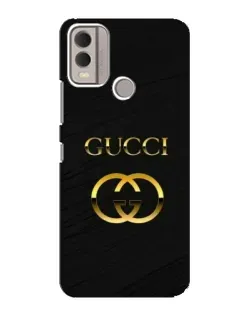Чохол для Nokia C22 з картинкою «Золотий логотип Gucci»