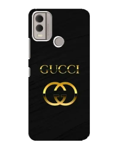 Чохол для Nokia C22 з картинкою «Золотий логотип Gucci»