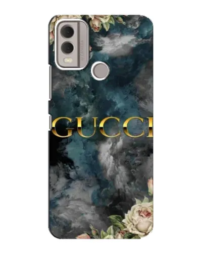 Чохол для Nokia C22 з картинкою «Абстрактні квіти Gucci»