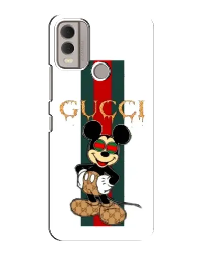 Чохол для Nokia C22 з картинкою «Міккі Маус Gucci — смуги»