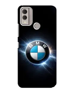 Чохол для Nokia C22 з картинкою «BMW — неонове сяйво»