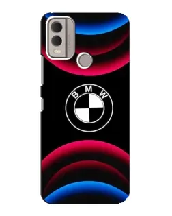 Чохол для Nokia C22 з картинкою «Логотип BMW та неонові дуги»