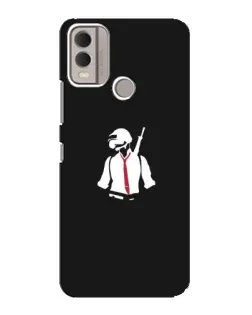 Чохол для Nokia C22 з картинкою «PUBG — силует воїна»