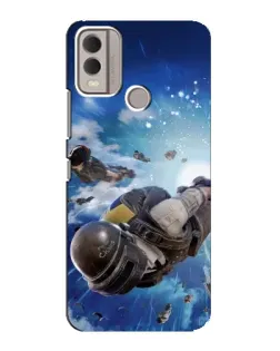 Чохол для Nokia C22 з картинкою «Десант PUBG — стрибок»