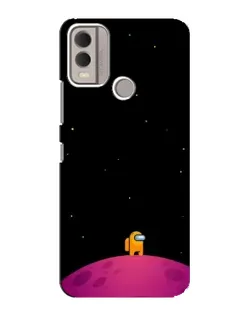 Чехол для Nokia C22 с картинкой «Одинокий герой на планете»
