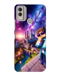 Чехол для Nokia C22 с картинкой «Стив и космос»