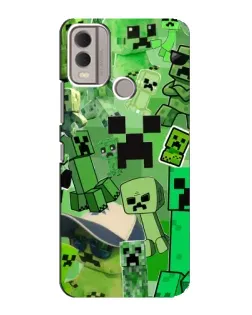 Чехол для Nokia C22 с картинкой «Криперы Minecraft»