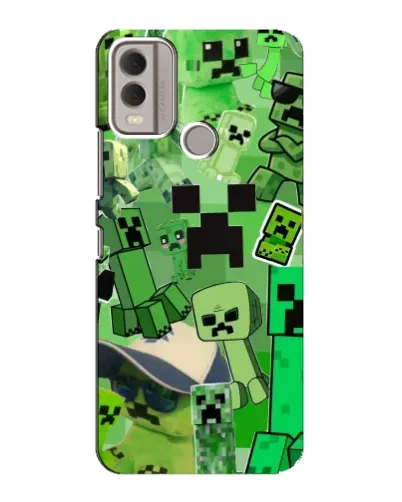 Чохол для Nokia C22 з картинкою «Кріпери Minecraft»