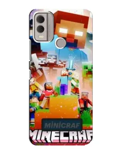 Чехол для Nokia C22 с картинкой «Minecraft герои игры»