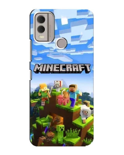 Чохол для Nokia C22 з картинкою «Minecraft класичний світ»